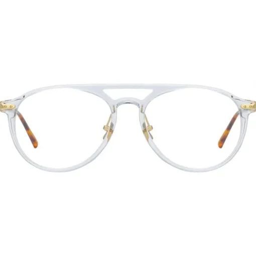 Linda Farrow - Linear Ando A Aviator Optical Glasses in Clear - LF23AC4OPT - Eyewear - Avvenice^ Sunglasses
