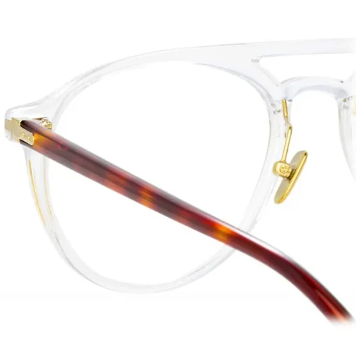 Linda Farrow - Linear Ando A Aviator Optical Glasses in Clear - LF23AC4OPT - Eyewear - Avvenice^ Sunglasses