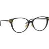 Linda Farrow - Linear Arch Cat Eye Optical Glasses in Black - LF26C1OPT - Eyewear - Avvenice^ Sunglasses