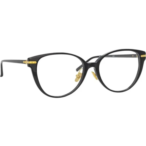 Linda Farrow - Linear Arch Cat Eye Optical Glasses in Black - LF26C1OPT - Eyewear - Avvenice^ Sunglasses