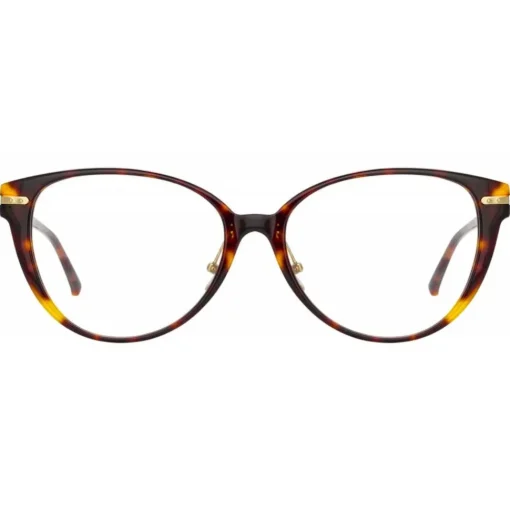 Linda Farrow - Linear Arch Cat Eye Optical Glasses in Tortoiseshell - LF26C2OPT - Eyewear - Avvenice