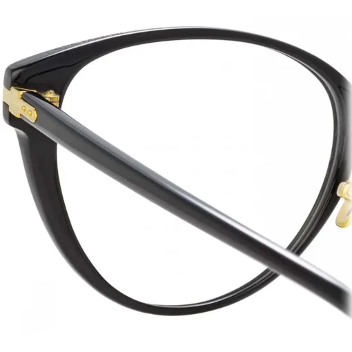 Linda Farrow - Linear Arch A Cat Eye Optical Glasses in Black - LF26AC1OPT - Eyewear - Avvenice^ Sunglasses