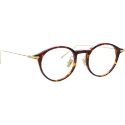 Linda Farrow - Linear Arris Oval Optical Glasses in Tortoiseshell - LF06C3OPT - Eyewear - Avvenice