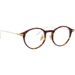 Linda Farrow - Linear Arris A Oval Optical Glasses in Tortoiseshell - LF06AC3OPT - Eyewear - Avvenice^ Sunglasses