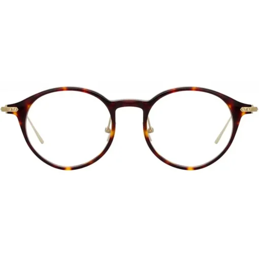 Linda Farrow - Linear Arris Oval Optical Glasses in Tortoiseshell - LF06C3OPT - Eyewear - Avvenice
