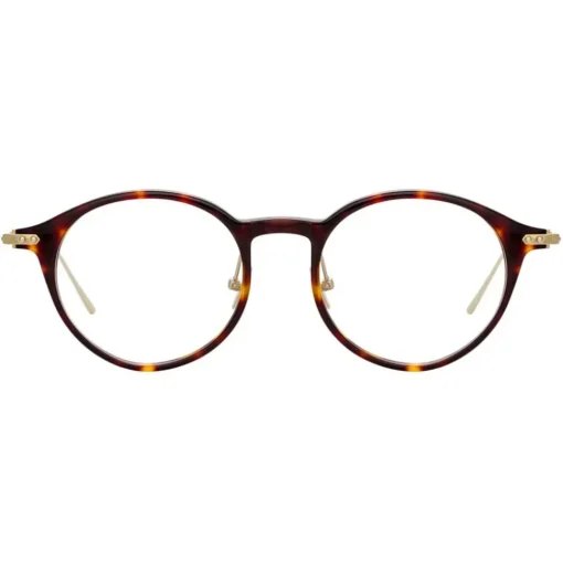 Linda Farrow - Linear Arris A Oval Optical Glasses in Tortoiseshell - LF06AC3OPT - Eyewear - Avvenice^ Sunglasses