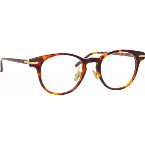 Linda Farrow - Linear Bay D-Frame Optical Glasses in Tortoiseshell - LF25C2OPT - Eyewear - Avvenice^ Sunglasses