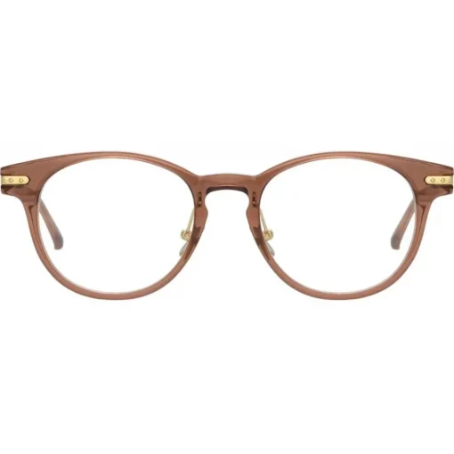 Linda Farrow - Linear Bay A D-Frame Optical Glasses in Tobacco - LF25AC3OPT - Eyewear - Avvenice^ Sunglasses