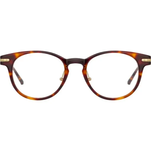 Linda Farrow - Linear Bay D-Frame Optical Glasses in Tortoiseshell - LF25C2OPT - Eyewear - Avvenice^ Sunglasses