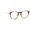 Linda Farrow - Linear Chevron A Oval Optical Glasses in Tortoiseshell - LF08AC3OPT - Eyewear - Avvenice^ Sunglasses