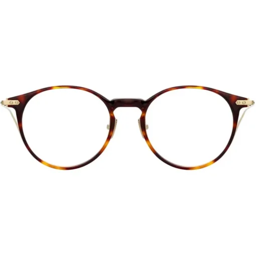 Linda Farrow - Linear Chevron A Oval Optical Glasses in Tortoiseshell - LF08AC3OPT - Eyewear - Avvenice^ Sunglasses