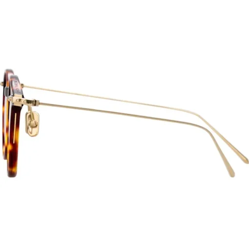 Linda Farrow - Linear Chevron A Oval Optical Glasses in Tortoiseshell - LF08AC3OPT - Eyewear - Avvenice^ Sunglasses