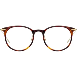 Linda Farrow - Linear Childs D-Frame Optical Glasses in Dark Tortoishell - LF03C3OPT - Eyewear - Avvenice^ Sunglasses