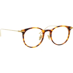Linda Farrow - Linear Childs D-Frame Optical Glasses in Tortoiseshell - LF03C9OPT - Eyewear - Avvenice^ Sunglasses
