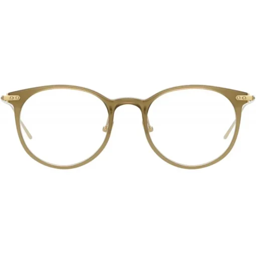 Linda Farrow - Linear Childs A D-Frame Optical Glasses in Khaki - LF03AC8OPT - Eyewear - Avvenice^ Sunglasses