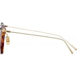 Linda Farrow - Linear Childs D-Frame Optical Glasses in Dark Tortoishell - LF03C3OPT - Eyewear - Avvenice^ Sunglasses