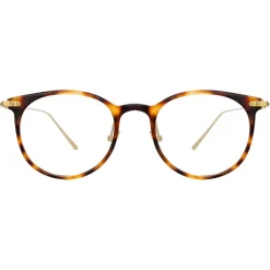 Linda Farrow - Linear Childs D-Frame Optical Glasses in Tortoiseshell - LF03C9OPT - Eyewear - Avvenice^ Sunglasses