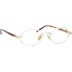 Linda Farrow - Linear Eaves A Oval Optical Glasses in Clear - LF11AC3OPT - Eyewear - Avvenice