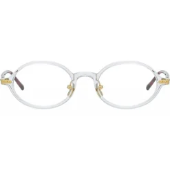 Linda Farrow - Linear Eaves A Oval Optical Glasses in Clear - LF11AC3OPT - Eyewear - Avvenice