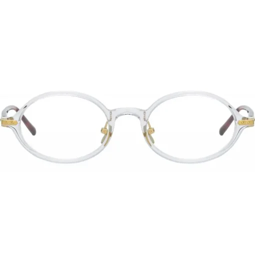 Linda Farrow - Linear Eaves A Oval Optical Glasses in Clear - LF11AC3OPT - Eyewear - Avvenice