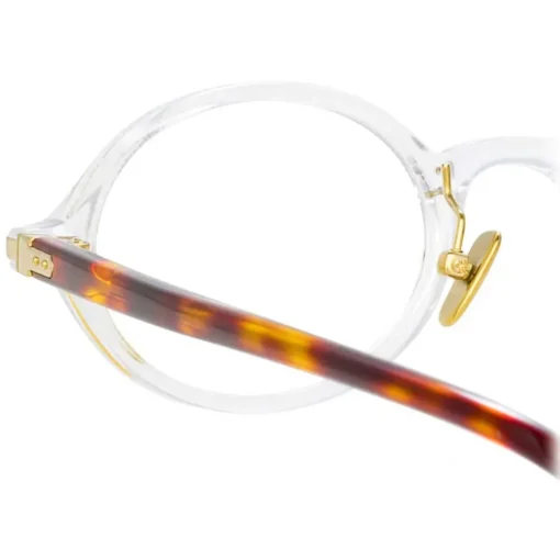 Linda Farrow - Linear Eaves Oval Optical Glasses in Clear - LF11C3OPT - Eyewear - Avvenice