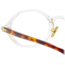 Linda Farrow - Linear Eaves A Oval Optical Glasses in Clear - LF11AC3OPT - Eyewear - Avvenice