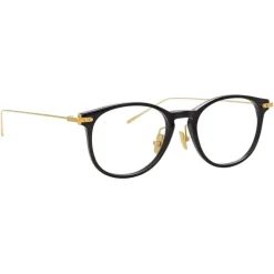 Linda Farrow - Linear Fuller D-Frame Optical Glasses in Black - LF01C1OPT - Eyewear - Avvenice^ Sunglasses