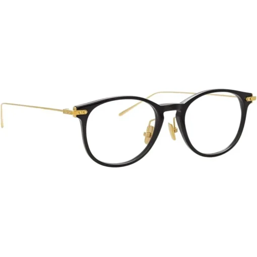 Linda Farrow - Linear Fuller D-Frame Optical Glasses in Black - LF01C1OPT - Eyewear - Avvenice^ Sunglasses