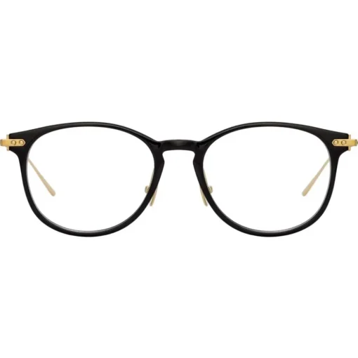 Linda Farrow - Linear Fuller D-Frame Optical Glasses in Black - LF01C1OPT - Eyewear - Avvenice^ Sunglasses