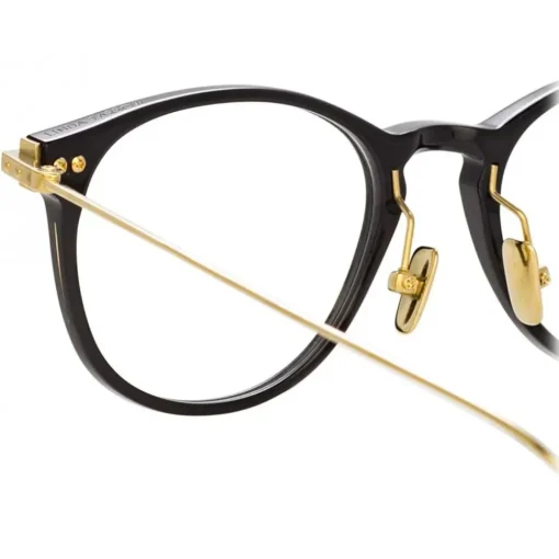 Linda Farrow - Linear Fuller D-Frame Optical Glasses in Black - LF01C1OPT - Eyewear - Avvenice^ Sunglasses