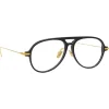 Linda Farrow - Linear Gilles Aviator Optical Glasses in Black - LF24C1OPT - Eyewear - Avvenice^ Sunglasses