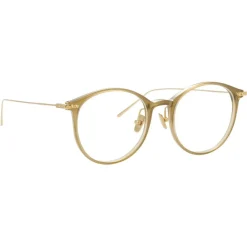 Linda Farrow - Linear Gray A Oval Optical Glasses in Khaki - LF02AC7OPT - Eyewear - Avvenice