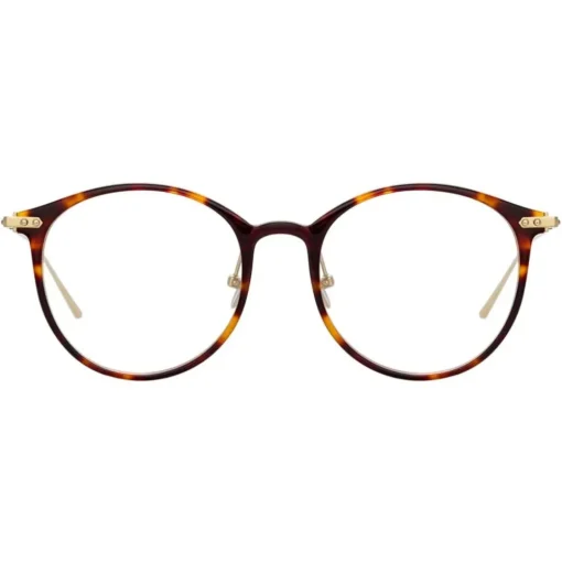 Linda Farrow - Linear Gray A Oval Optical Glasses in Tortoiseshell - LF02AC3OPT - Eyewear - Avvenice^ Sunglasses