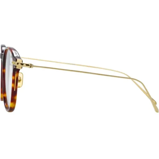 Linda Farrow - Linear Meier A D-Frame Optical Glasses in Tortoiseshell - LF16AC3OPT - Eyewear - Avvenice