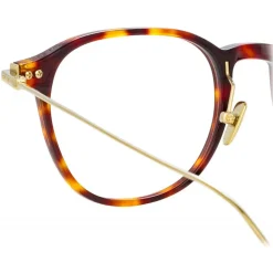 Linda Farrow - Linear Meier A D-Frame Optical Glasses in Tortoiseshell - LF16AC3OPT - Eyewear - Avvenice