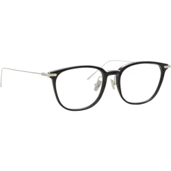 Linda Farrow - Linear Wright A Rectangular Optical Glasses in Black - LF07AC2OPT - Eyewear - Avvenice^ Sunglasses