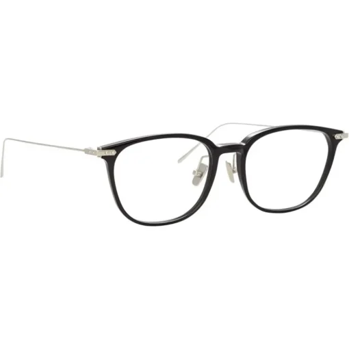 Linda Farrow - Linear Wright Rectangular Optical Glasses in Black - LF07C2OPT - Eyewear - Avvenice^ Sunglasses