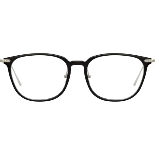 Linda Farrow - Linear Wright Rectangular Optical Glasses in Black - LF07C2OPT - Eyewear - Avvenice^ Sunglasses