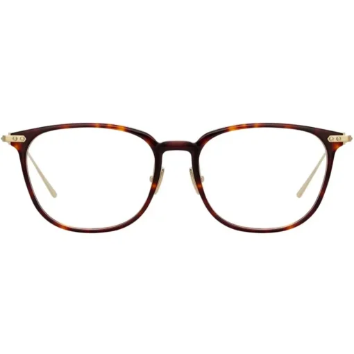 Linda Farrow - Linear Wright A Rectangular Optical Glasses in Tortoiseshell - LF07AC3OPT - Eyewear - Avvenice