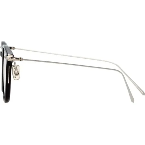Linda Farrow - Linear Wright A Rectangular Optical Glasses in Black - LF07AC2OPT - Eyewear - Avvenice^ Sunglasses