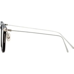 Linda Farrow - Linear Wright Rectangular Optical Glasses in Black - LF07C2OPT - Eyewear - Avvenice^ Sunglasses