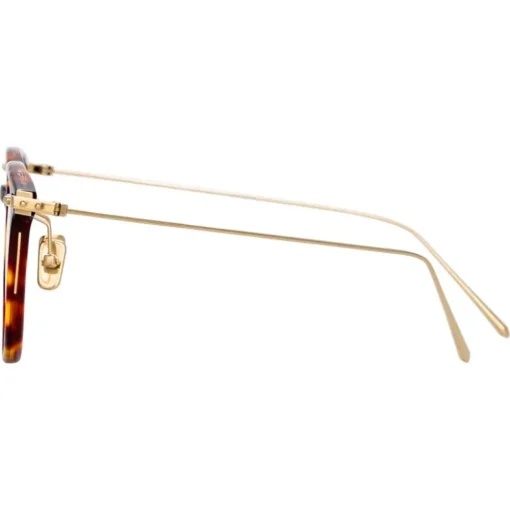 Linda Farrow - Linear Wright A Rectangular Optical Glasses in Tortoiseshell - LF07AC3OPT - Eyewear - Avvenice