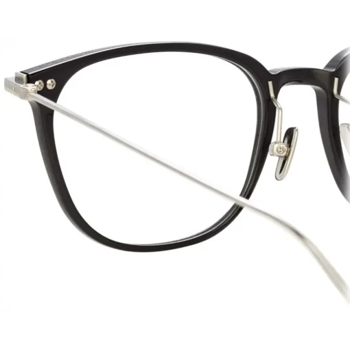 Linda Farrow - Linear Wright Rectangular Optical Glasses in Black - LF07C2OPT - Eyewear - Avvenice^ Sunglasses