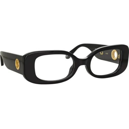 Linda Farrow - Lola Rectangular Optical Glasses in Black - LFL1117C4OPT - Eyewear - Avvenice