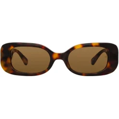 Linda Farrow - Lola Rectangular Sunglasses in Tortoiseshell - LFL1117C2SUN - Eyewear - Avvenice