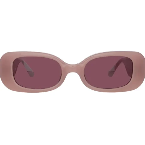 Linda Farrow - Lola Rectangular Sunglasses in Lilac - LFL1117C13SUN - Eyewear - Avvenice