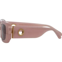Linda Farrow - Lola Rectangular Sunglasses in Lilac - LFL1117C13SUN - Eyewear - Avvenice