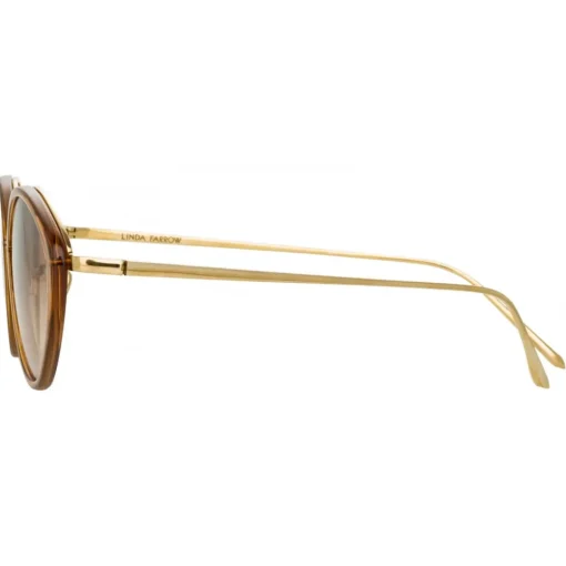 Linda Farrow - Lucy Cat Eye Sunglasses in Tobacco - LFL1086C3SUN - Eyewear - Avvenice