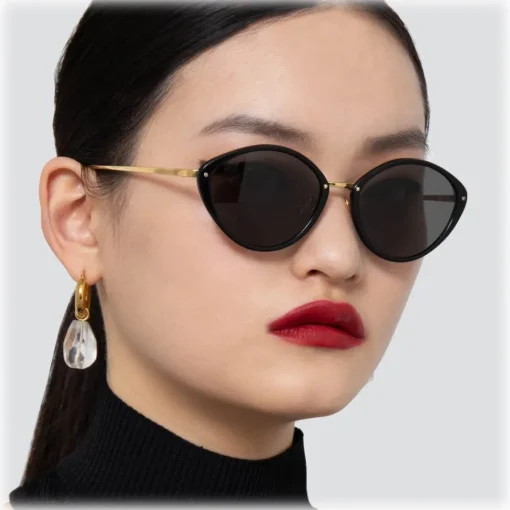 Linda Farrow - Lucy Cat Eye Sunglasses in Tobacco - LFL1086C3SUN - Eyewear - Avvenice