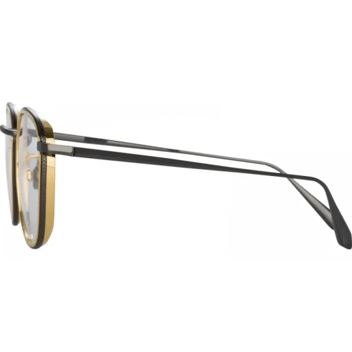 Linda Farrow - Maco Squared Optical Glasses in Nickel - LFL1220C4OPT - Eyewear - Avvenice^ Sunglasses